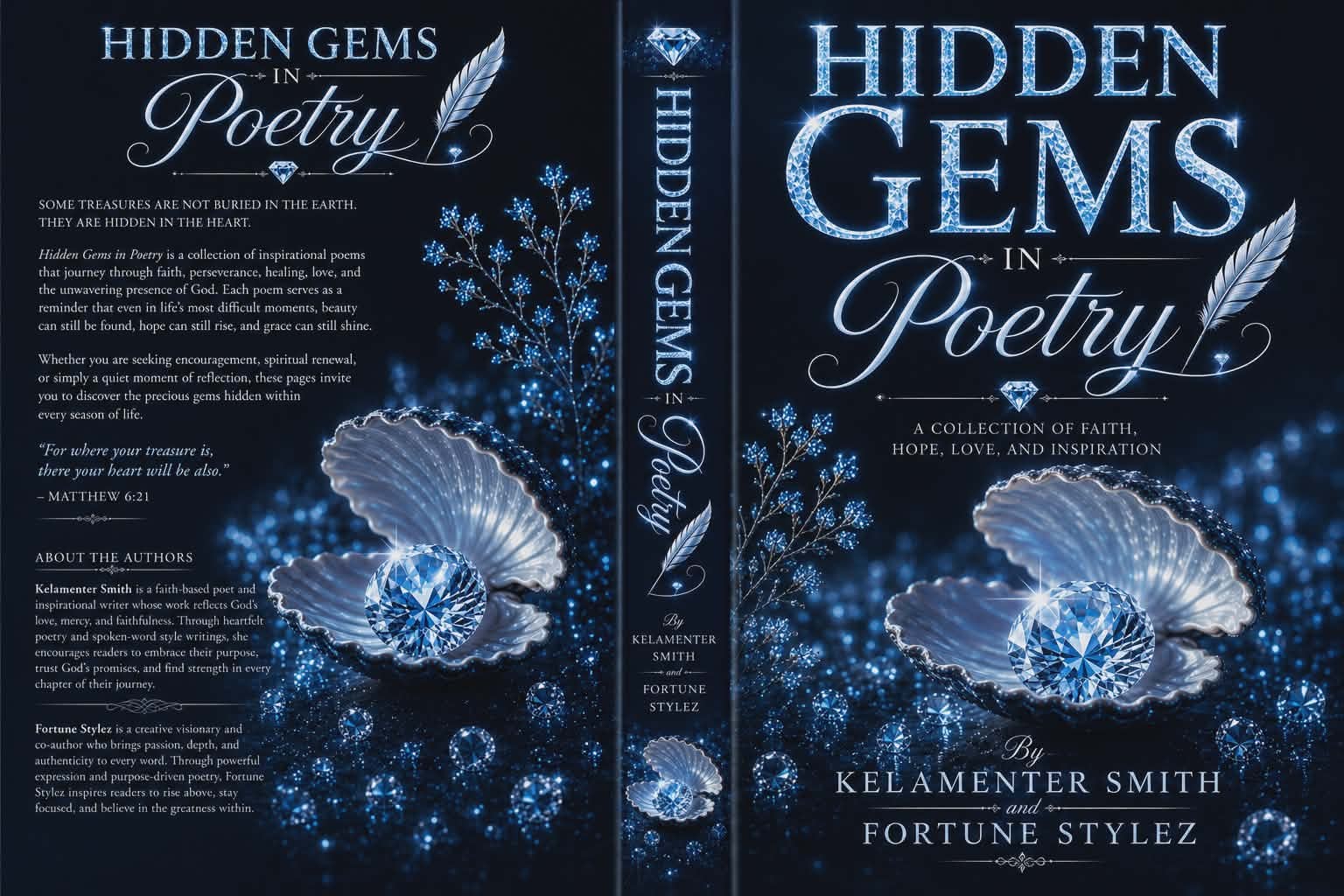 Hidden Gems in Poetry book cover by Kelamenter Smith and Fortune Stylez